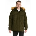 thumbnail image 4 of WenVen Men's Winter Coat Warm Parka Hooded Waterproof Insulated Jacket Army Green XL, 4 of 11