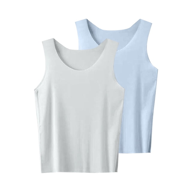 Cute Summer Tops Plain Color Big Childrens Ice Silk Top Seamless Suspender Childrens Solid Color Summer Interior Wear