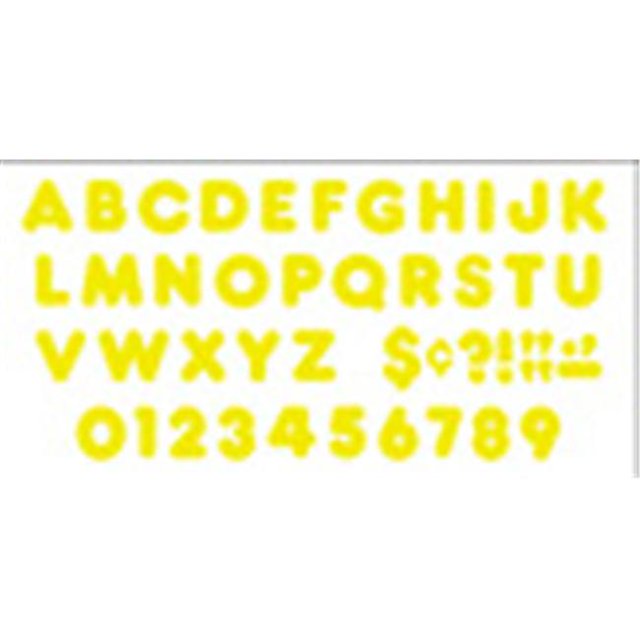 TREND enterprises, Inc. Yellow 4" Casual Uppercase Ready Letters