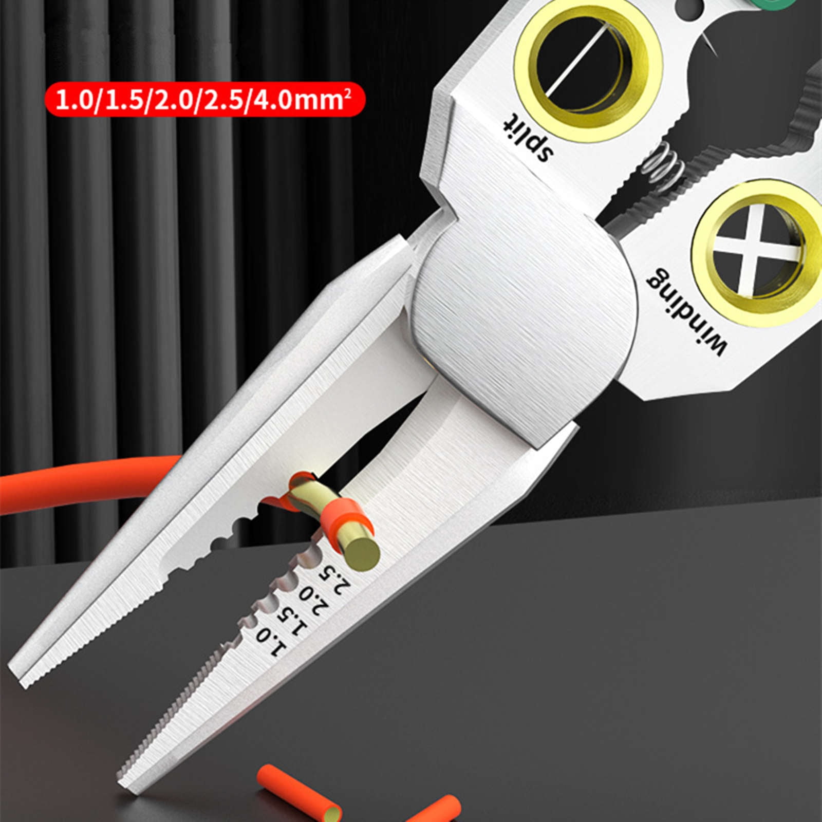 TAPDRA Wire Stripper Pliers with Measuring Pen 12-250V AC DC for Electrical Repairs Household and Maintenance