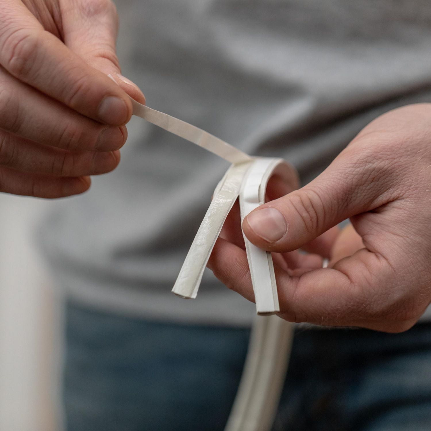 Duck® Brand Heavy-Duty Weatherstrip Seal - White, R, 3/8 in. x 17 ft.