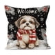 thumbnail image 2 of Christmas Pillow Cover Holiday Decoration Linen Throw Pillow Case for Sofa Couch Bed Living Room Home Seasonal Festive Decor, 2 of 6