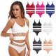 thumbnail image 2 of TrowBridge-Conjunto de sujetadores simples para mujer, lencería transpirable deportiva a rayas, sujetador Sexy, bragas, traje de ropa interior, Bralette de malla caliente, 2 of 4