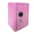 thumbnail image 1 of SNNROO 1pc Safe Bank  Mini Locker Small Safe Storage Box Piggy Bank With Combination Lock And Key  Home Safe  Personal Safe For Home Documents  Money Jewelry  Valuables 7” H X 4.7” Lx 3.9, 1 of 12