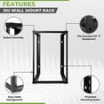 thumbnail image 2 of NavePoint 15U Wall Mount Rack - Server Rack for 19 Inch IT Equipment Open Frame Rack –  Network Rack for AV & Server Equipment 16” Deep Rack, Black, 2 of 4