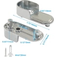 Bybiment 2 Pack Oval Closet Rod End Supports with 6mm Screws, Zinc ...
