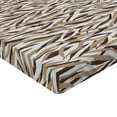 thumbnail image 4 of Ambesonne Earthy Vibes Fitted Sheet, Abstract Modern Stripe, King Size, Chocolate Off White, 4 of 5