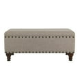 thumbnail image 5 of HomePop Large Storage Bench with Nailhead Trim, 42"W x 18"D x 18"H, Brown, 5 of 12