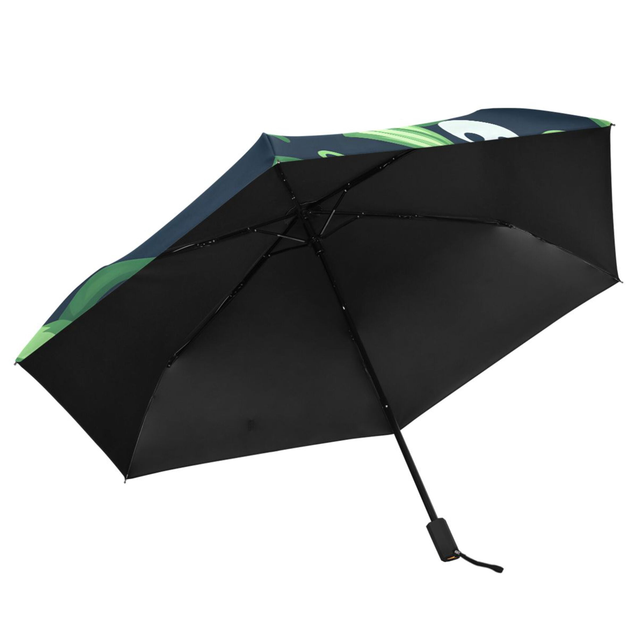 ALAZA Leaf Skulls UPF 50+ Compact Folding Umbrella for Rain Travel Umbrella Packable