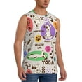 thumbnail image 2 of Yiaed Dog Doing Yoga Print Men's Singlet Vests Summer Running Muscle Tank Tops Gym Undershirt Round Neck Sleeveless for man, 2 of 5