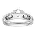 thumbnail image 5 of Solid 14k White Gold Round Bezel Solitaire Engagement Ring with CZ Cubic Zirconia Size 5.5, 5 of 8