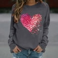 thumbnail image 6 of Xdegoge Cute Valentines Sweatshirts for Women Long Sleeve Love Heart Graphic Sweatshirt Pullover Casual Warm Crewneck Fashion Tops, 6 of 8