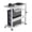 White wax wood color, variant on 2-Tier Adjustable CPU Holder Cart with Cable Management Rack, Mobile Rolling Computer Tower Stand for Under Desk in Home or Office