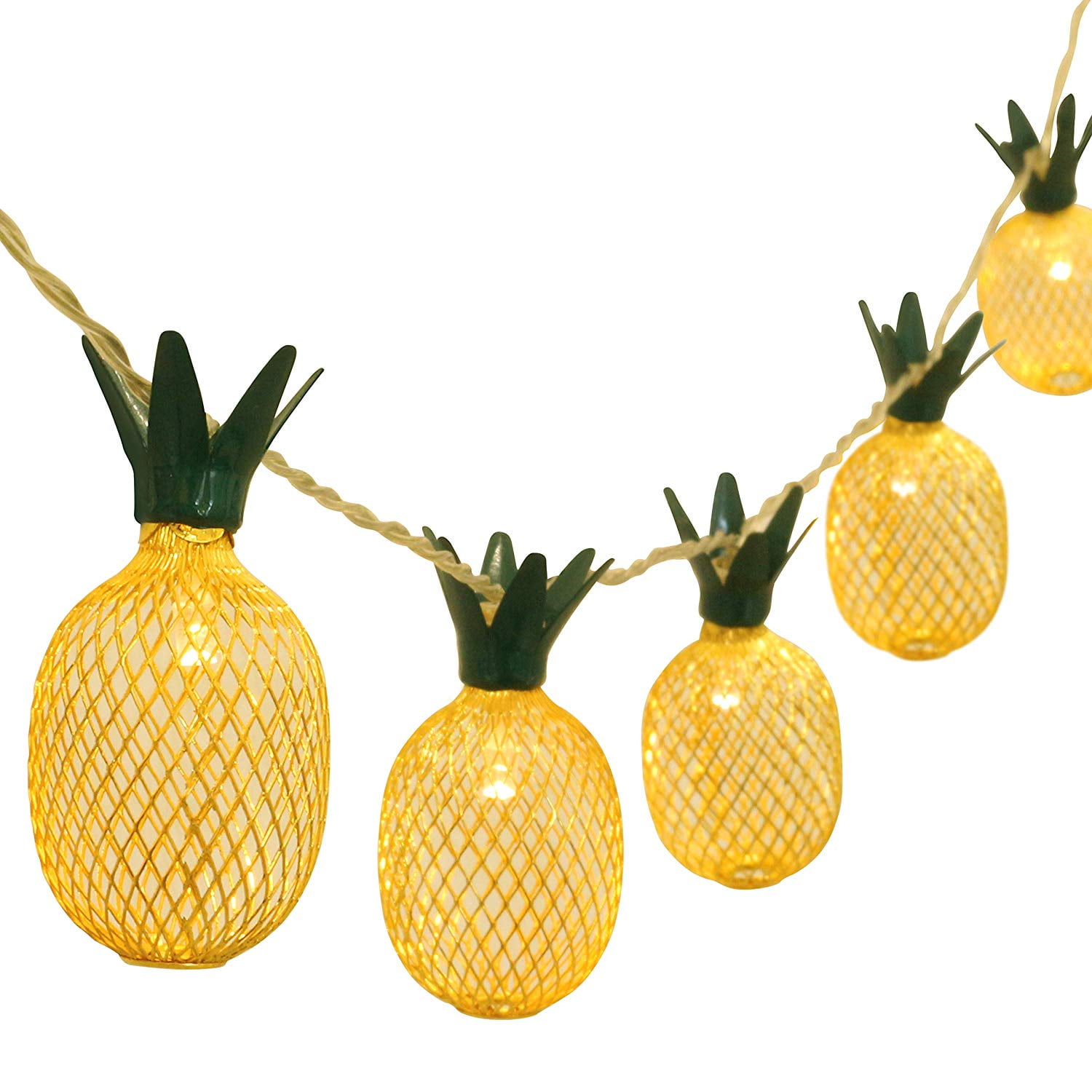Betus 6.5 Ft 10 LEDs Pineapple Fairy String Light Decor Gifts Battery