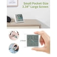 thumbnail image 2 of Mistaha 2 Pack Indoor Thermometer Hygrometer: 3.34in LCD Screen Temperature Gauge Humidity Monitor, Air Comfort, 2 of 8