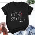 thumbnail image 2 of Camiseta I Am 39+ con dedo medio para mujer, camisetas para fiesta del 40 cumpleaños, ropa de calle estética, camisetas de manga corta, camiseta de gran tamaño para mujer, 2 of 4