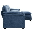 thumbnail image 5 of UBesGoo Convertible Sectional Sofa with Chaise L Shaped Couch with Ottoman Reversible 3-Seat Sofa Sectional Couch Sets for Apartment Gray-Blue, 5 of 11