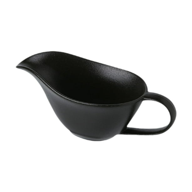 Salsera para asar, plato para salsa, vertedor de salsa decorativo, accesorios, jarra para salsa negro