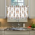 thumbnail image 2 of Yayeee Kitchen Curtains Tier Pair Light Filtering 27"x36" Rod Pocket Short Cafe Window Panel, Cartoon Ice Cream Pattern, 2 of 7