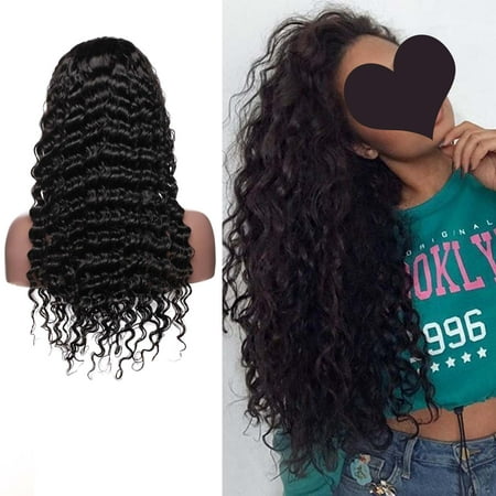 S-noilite Brazilian Virgin Hair Wigs Water Wave Lace Front Human Hair Wigs For Women Pre Plucked Lace Front Wigs Human Hair Wigs Curly Wigs Natural