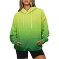 thumbnail image 7 of Cmfcve Women's Athletic Hoodies Relaxed Fit Drop Shoulder Long Sleeve Hooded Sweatshirt Gradient Color Pullover Sports Tunics Top, 7 of 7