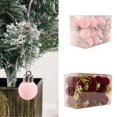 thumbnail image 6 of 24pcs 2cm Flocked Christmas Balls Ornaments Mini Christmas Balls Ornaments Christmas Tree Hanging Christmas Decorations, 6 of 8