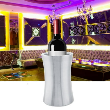 Personalized Wine Chiller Bucket EOTVIA Stainless Steel Wine Bottle Cooler Chiller Ice Bucket Ice Beverage Tub Cooling Drinks Beer, Ice Beverage Tub, Wine Cooler ()