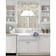thumbnail image 3 of Teal Red Coastal Swag Curtains for Living Room/Bedroom Windows, Nautical Seahorse Beach Coral Starfish Beige Kitchen Curtains and Valances Set 36 Inch Length, Swags Valance Curtain Panels, 3 of 5