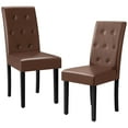 thumbnail image 3 of Homall Dining Chairs Set of 2,Urban Style PU Leather Dining Chairs,Kitchen,Dining Room Wooden Chairs, Brown, 3 of 7