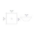 thumbnail image 2 of Pemberly Row Contemporary White 17" Square Above Mount Ceramic Sink, 2 of 5