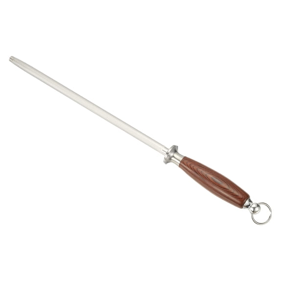 12 Inch Sharpening Steel Honing Rod, Diamond Sand Sharpening Rod Knife Sharpener Steel Silver