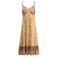 thumbnail image 2 of Vestido estampado floral para mujer,Vestido estampado floral para mujer Vestido largo con cuello en V de verano Vestido estampado floral con cuello en V Diseñado con precisión, 2 of 10