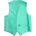 thumbnail image 3 of Men's Solid Color Adjustable Dress Vest & Neck Tie Set for Suit or Tuxedo (Mint, S), 3 of 3