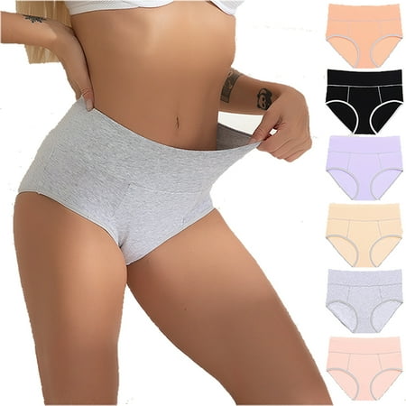 

Women s High Waisted Cotton Underwear Ladies Soft Full Coverage Briefs Sports Panties 6 Pack (Regular & Plus Size)
