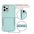 thumbnail image 6 of EBIZCITY for iPhone 12 Case and iPhone 12 Pro Case with Screen Protector, Heavy Duty Shockproof Armor Hard Plastic & Rubber Rugged Bumper 2-in-1 Case Cover 6.1" -Turquoise, 6 of 8