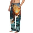 thumbnail image 6 of Naloa Textured Bald Eagle Pajama Pants Men, PJ Bottoms, Sleep & Lounge Pants-Medium, 6 of 6