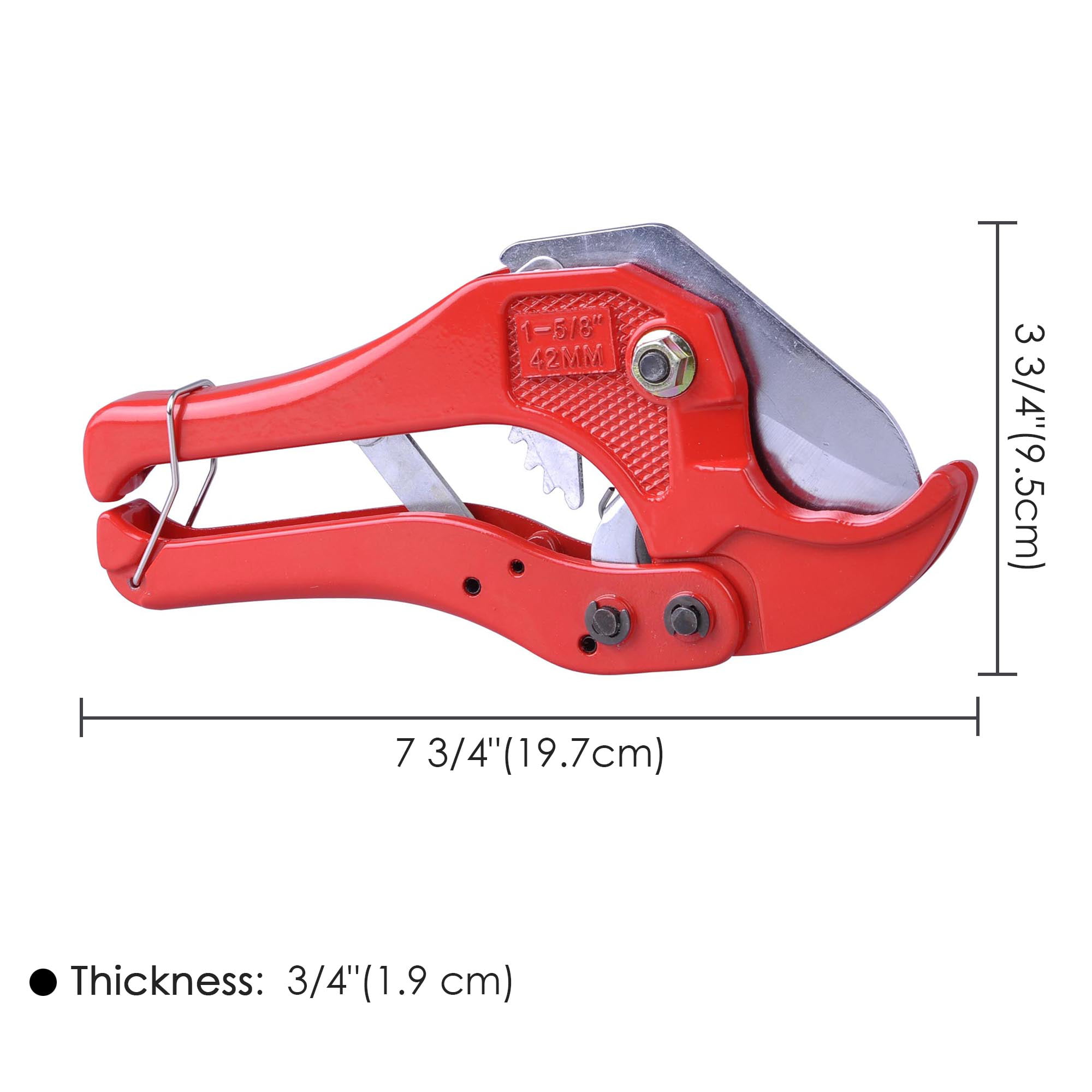 Petgin PVC Cutter 1-5/8, PVC Pipe Cutter, Ratcheting PVC Cutter, Plastic  Pipe Cutter, ABS Cutter for PVC, for Home Working and Plumber