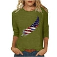 thumbnail image 2 of Teissuly Women 3/4Sleeves Casual Shirts Pullover Loose Tunic Tops Print Blouse, 2 of 4