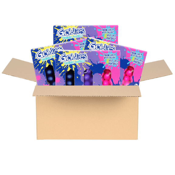 Goblies Throwable Paintball Three Color Assortment Purple/Pink/Indigo BULK PACK (4 units, 480 paintballs)