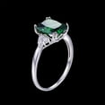 thumbnail image 2 of Women's 5.3ct Emerald Cut Created Green Emerald 925 Sterling Silver Engagement Ring, 2 of 6