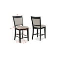 thumbnail image 7 of Contemporary 6pc Counter Height Square Dining Set Upholstered Chairs Bench Dark Gray 20" Lazy Susan, 7 of 7