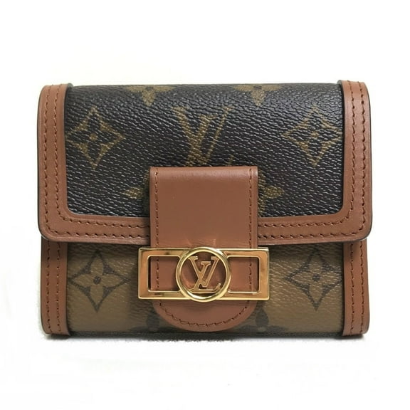 Pre-Owned LOUIS VUITTON M68725 Monogram Reverse Portefeuille Dauphine Compact Trifold... (Good)