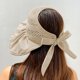 thumbnail image 2 of Sombrero de visera para mujer de ala ancha, sombrero de playa de verano, plegable, protección UV UPF 50+, sombrero de sol con agujero para cola de caballo, 2 of 4
