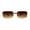 Gold Brown, variant on OG Rhinestone Stud Rimless Rectangle 90s Hip Hop Rapper Silver Black Clear Lens Eyeglasses