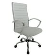 thumbnail image 6 of Corrigan Height Adjustable Faux Leather Office Chair, Large, White and Chrome, 6 of 8