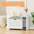 thumbnail image 4 of Roromall Wood Cat Litter Box Enclosure with Top Opening for Small Cats, Privacy Cabinet Furniture Hidden House, Easy Cleaning, 4 of 6