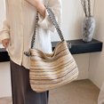 thumbnail image 3 of Bolso Hecho a Mano Cgtredaw Tejido Hombro Colo Stripe Rojo, 3 of 9
