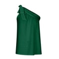 thumbnail image 6 of iHengLiXing 2026 Plus Size Tank Tops for Women Dressy Casual One Shoulder Tops For Women Summer Chiffon Tie Bow Knot Sleeveless Tank Tops Loose Fit Green L, 6 of 9