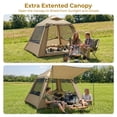 thumbnail image 4 of Zimtown 2-4 People Inflatable Tent with Hand Pump for Camping, Easy Setup Air Glamping Tents with Extra Canopy, Camping Tent for Family, Khaki, 4 of 13