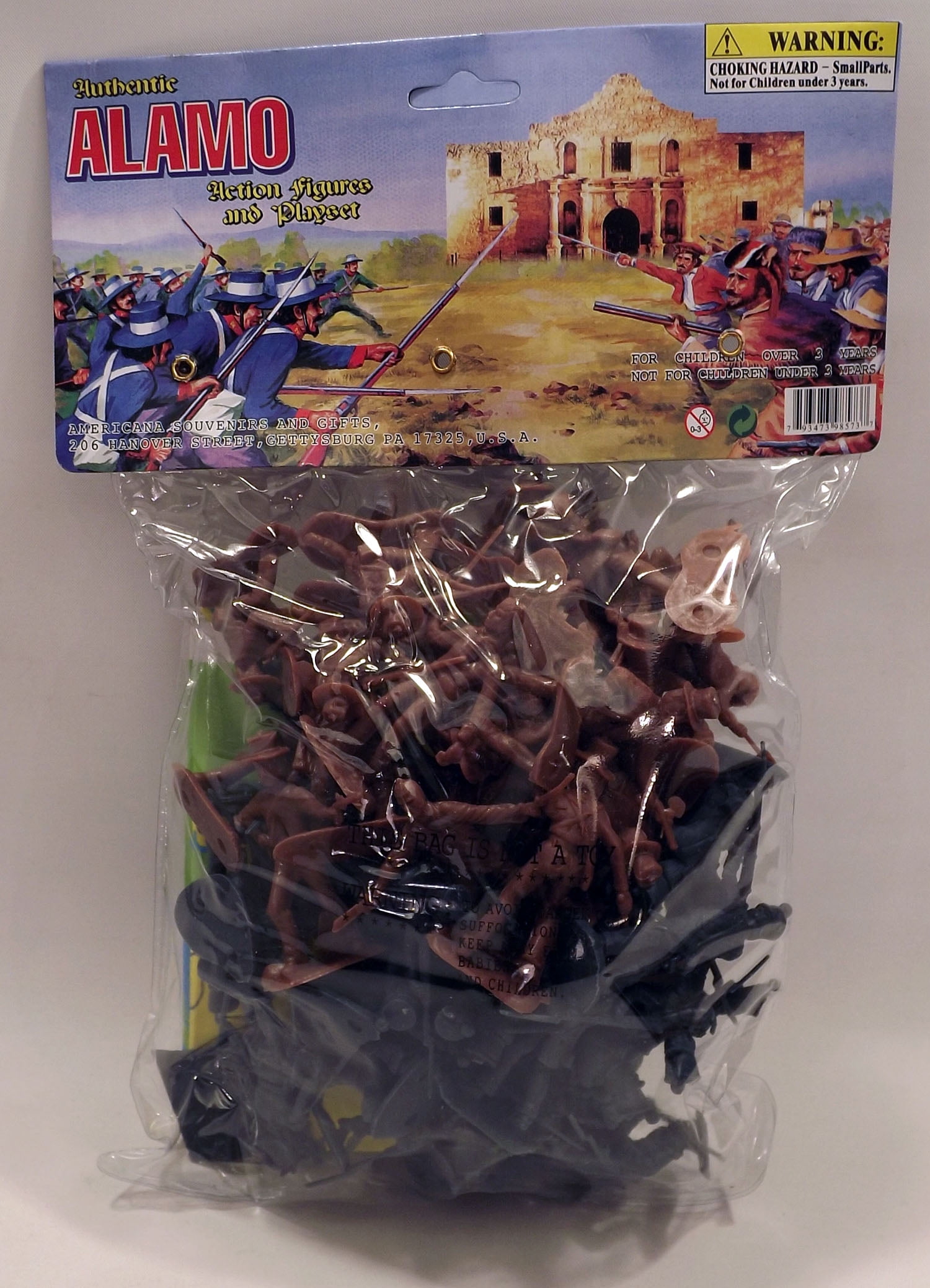 Alamo Texans Mexicans Toy Soldiers Set 1/32 54MM Bowie Crockett Travis Playset 